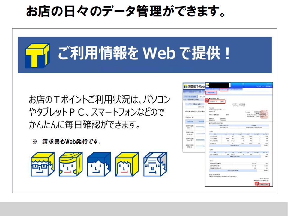 お店の日々のデータ管理ができます。