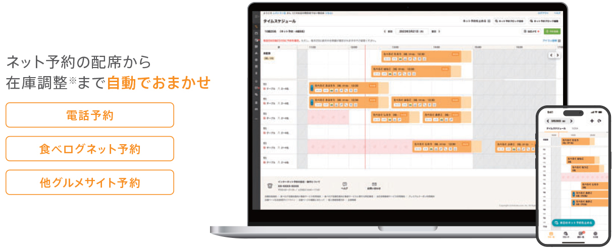 POINT.1 電話予約を登録するだけ